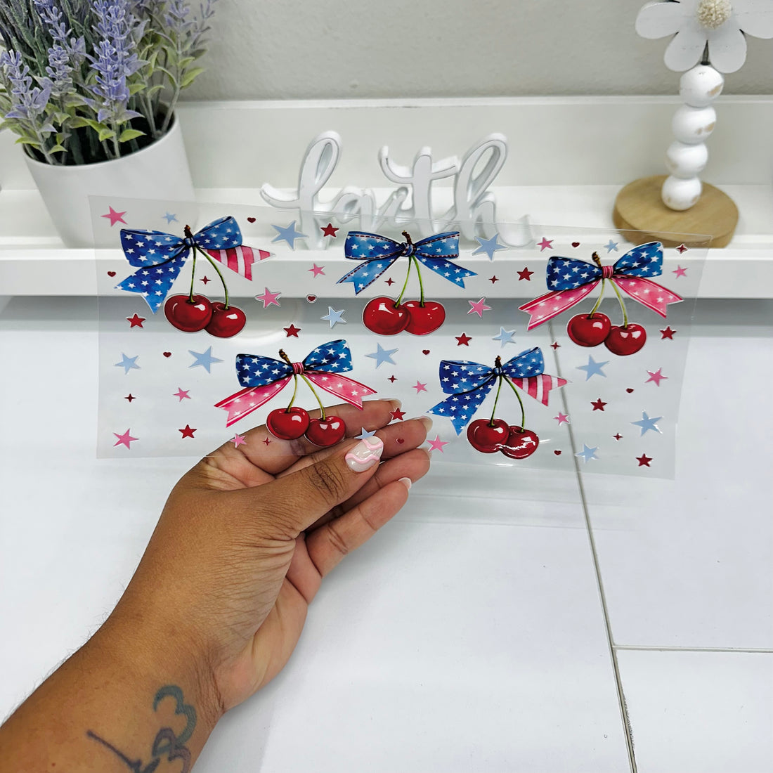 4th July Cherry Coquette | UV DTF