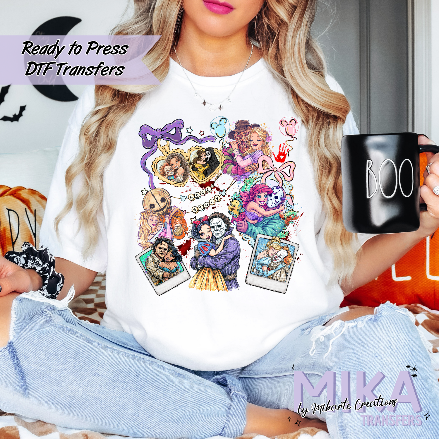 Princess horror locket | DTF Transfer
