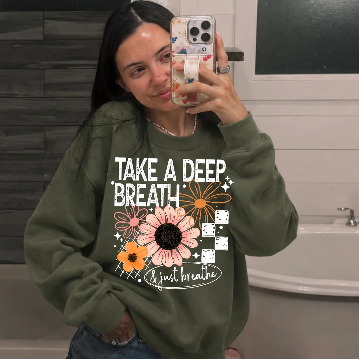 Take A Deep Breath Florals | DTF Transfer
