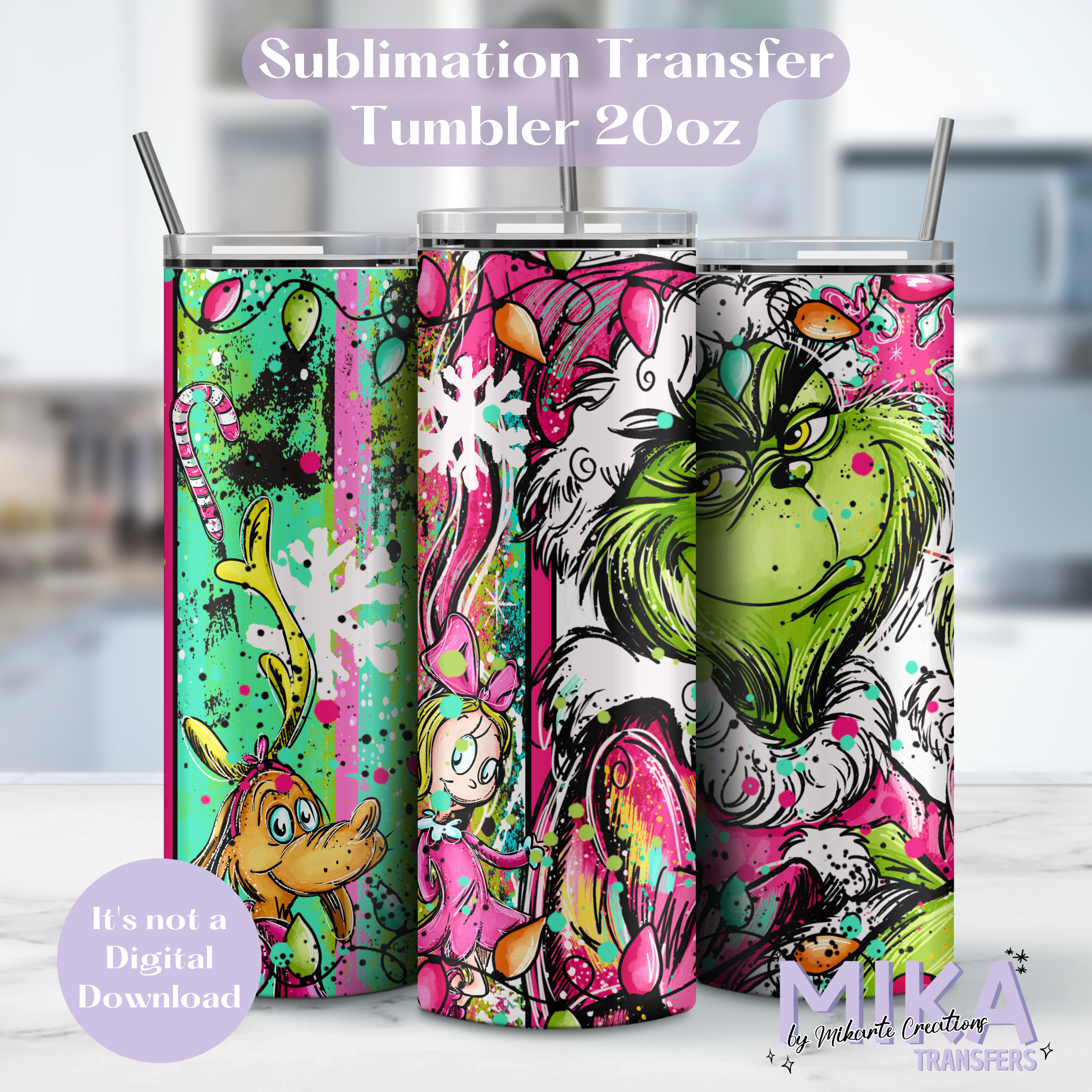 Green Guy | Tumbler Sublimation Transfer