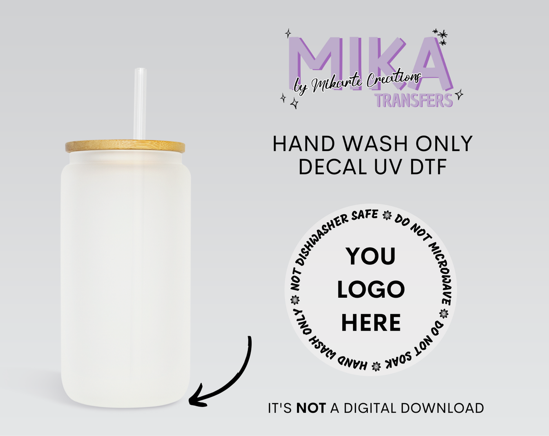 Custom UVDTF Cup Care instructions