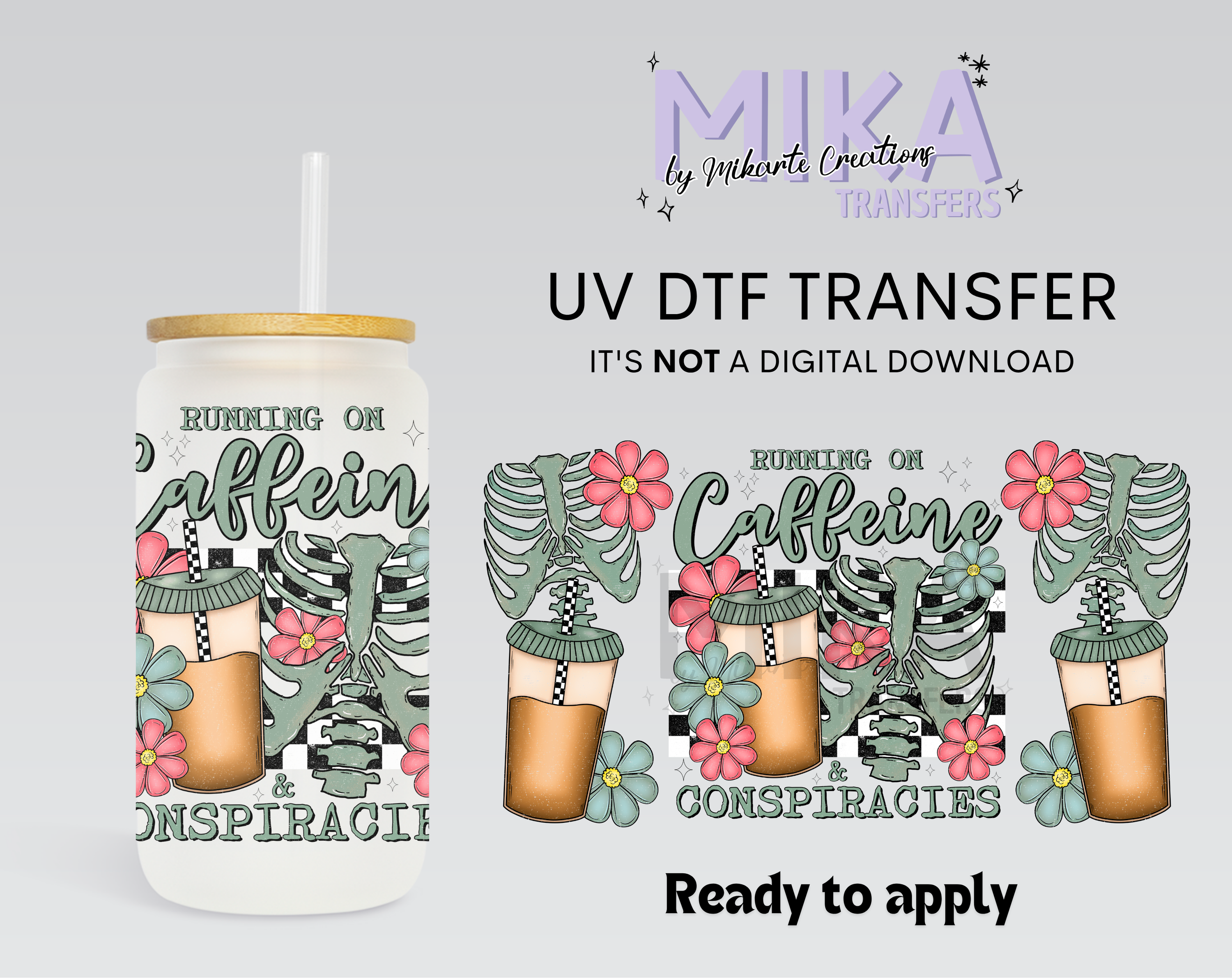 Caffeine &amp; Conspiracies | UV DTF