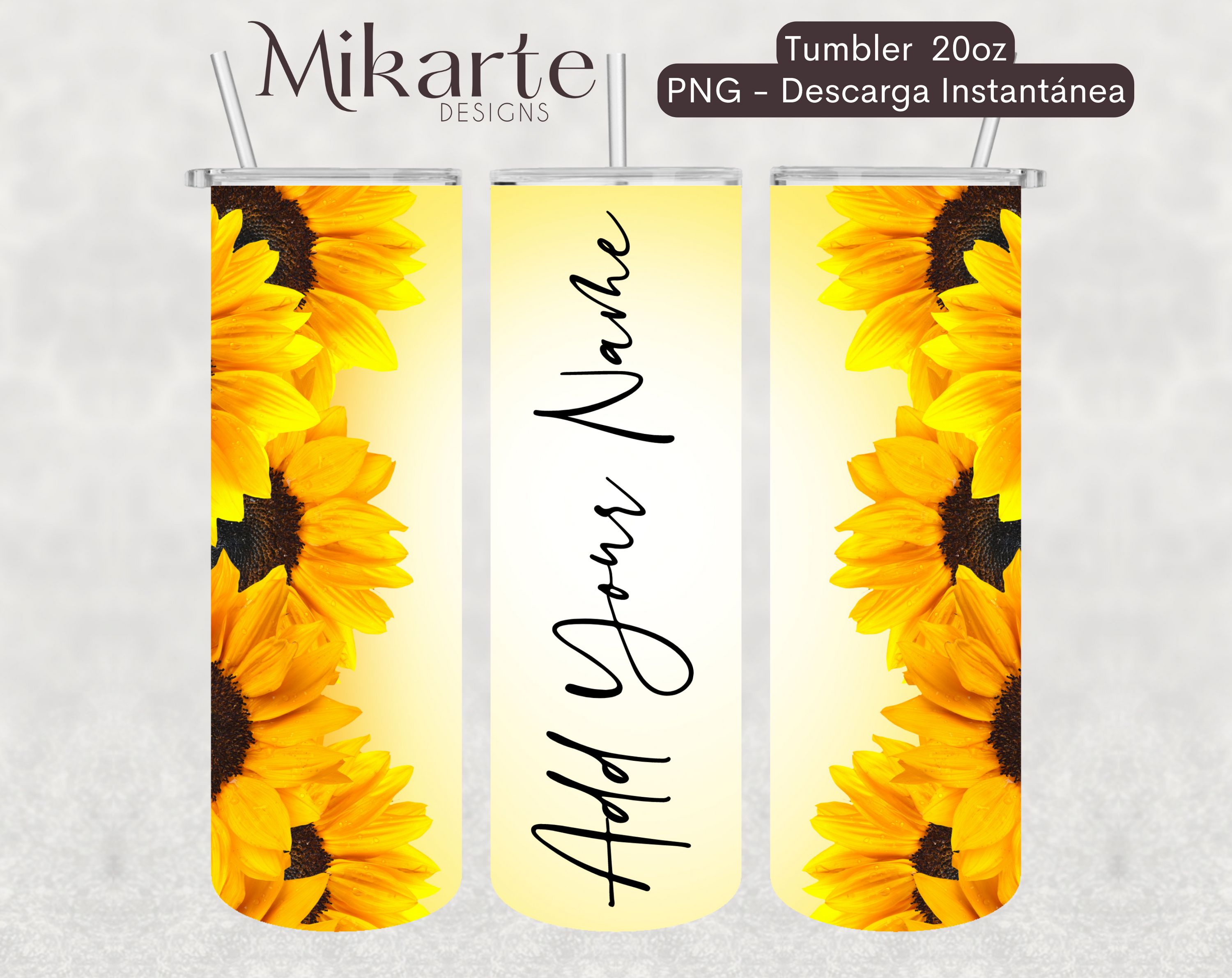 Girasol | Tumbler PNG Digital Design