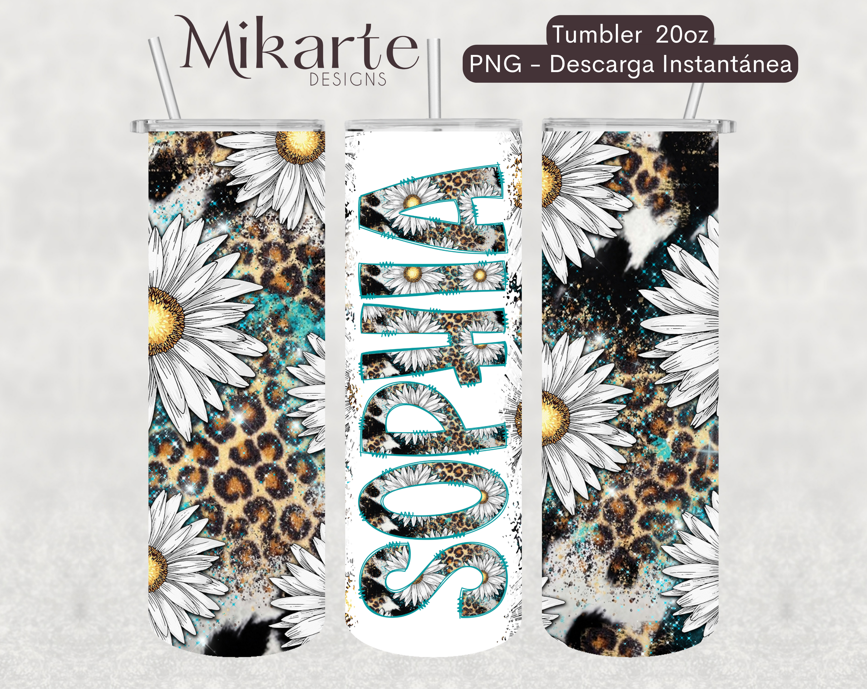 Flower Country |Design &amp; Letters Tumbler PNG