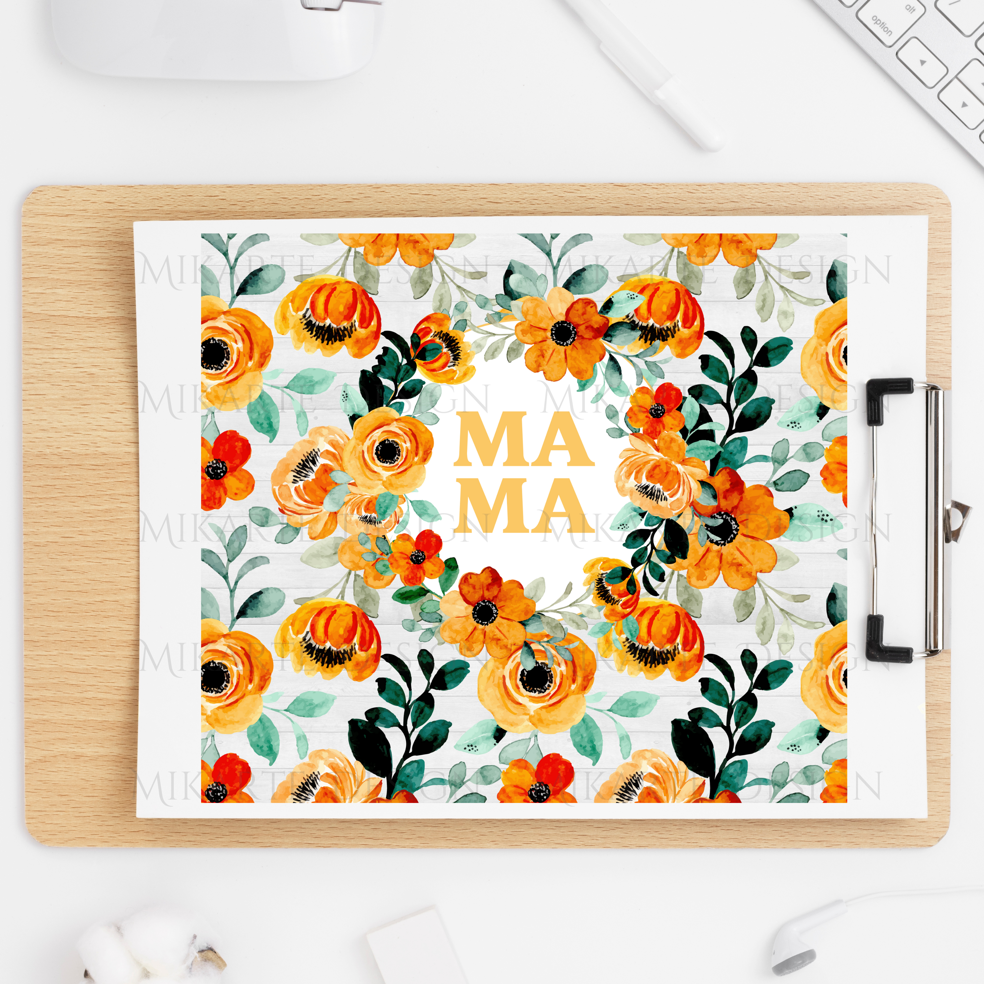 Mama Floral - Tumbler Sublimation Transfer