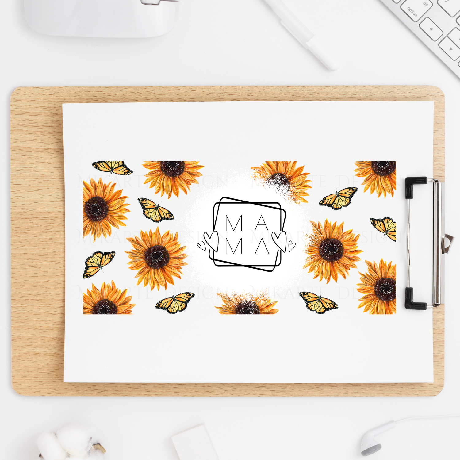 Mama Girasol - Glass Can Sublimation Transfer