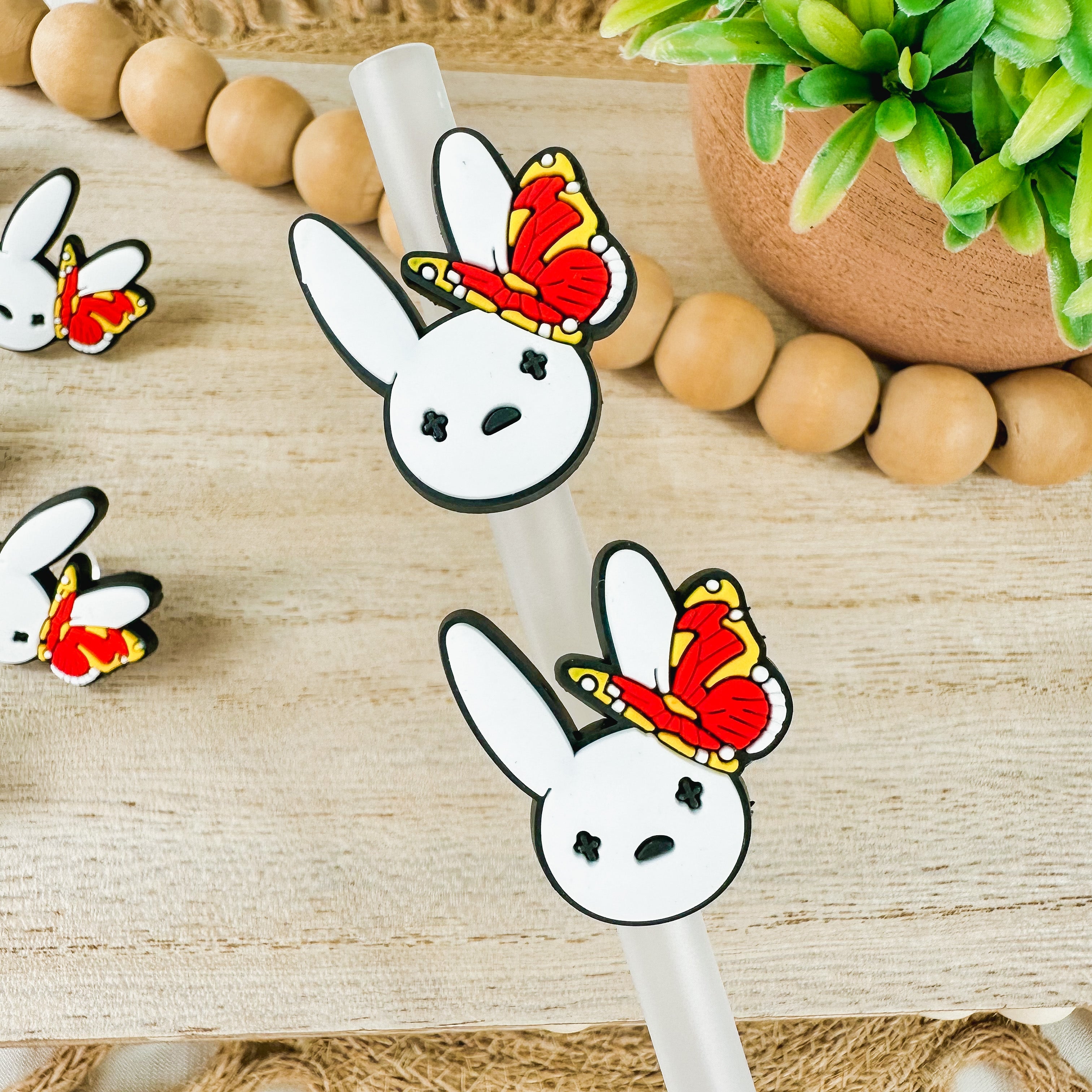 Bunny &amp; Butterfly | Straw Charms