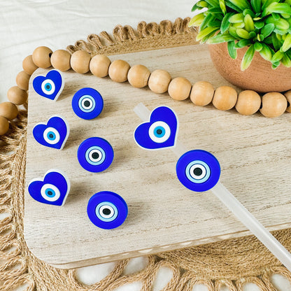 Blue Evil Eye | Straw Charms