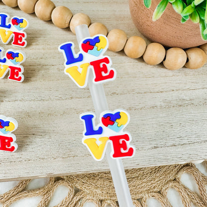 Love Autism | Straw Charms