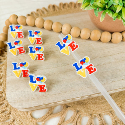 Love Autism | Straw Charms